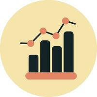 ícone de vetor de gráfico de barras