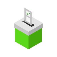 voto isométrico em fundo branco vetor