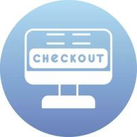 ícone de vetor de checkout