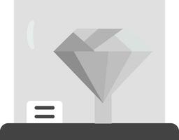 diamante cinzento escala ícone vetor