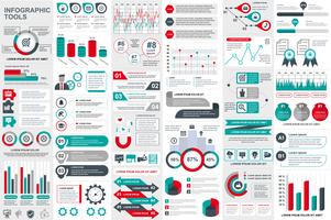 Modelo de design do vetor de elementos de visualização de elementos infográfico