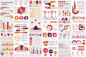 Modelo de design do vetor de elementos de visualização de elementos infográfico