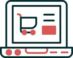 ícone de vetor de compras online