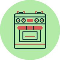 ícone de vetor de fogão a gás