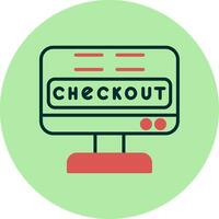 ícone de vetor de checkout