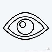 ícone do vetor do olho - estilo de linha