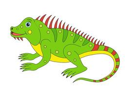 fofa desenho animado iguana vetor ilustração.