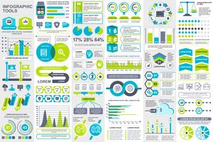 Modelo de design do vetor de elementos de visualização de elementos infográfico