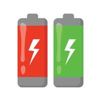 vetor cheio energia bateria carregar ilustração em branco
