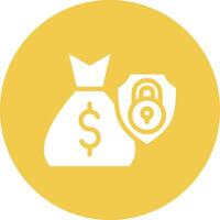 ícone de vetor de proteção de dinheiro