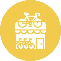 bicicleta fazer compras vetor ícone