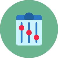 equalizador plano círculo ícone vetor