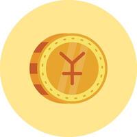 yuan plano círculo ícone vetor
