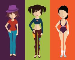 Avatar de pessoas com variações de corpo inteiro e torso vetor