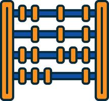 ábaco linha preenchidas dois cores ícone vetor