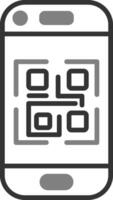 ícone de vetor de código qr