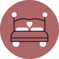 ícone de vetor de cama de casal