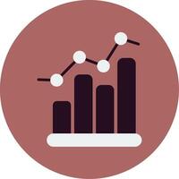 ícone de vetor de gráfico de barras