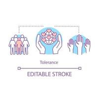 ícone do conceito de tolerância vetor