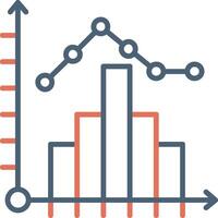 ícone de vetor de histograma