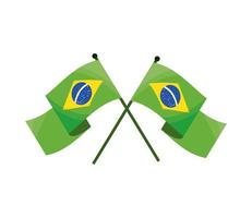 bandeiras do brasil cruzadas vetor