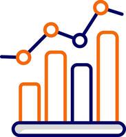 ícone de vetor de gráfico de barras
