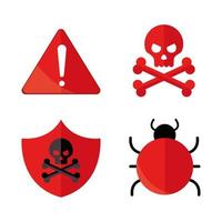 conjunto de ícones de cibercrime vetor