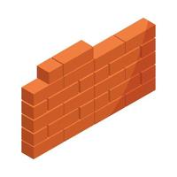 construção de parede de tijolos vetor