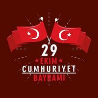 29 ekim cumhuriyet bayrami vetor