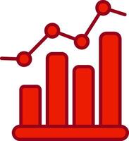 ícone de vetor de gráfico de barras