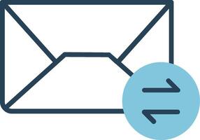 ícone de vetor de troca de e-mails