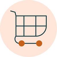 ícone de vetor de cesta de compras