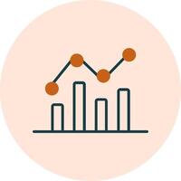 ícone de vetor de gráfico de barras