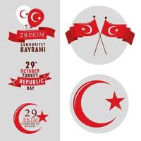 celebração da república da Turquia vetor