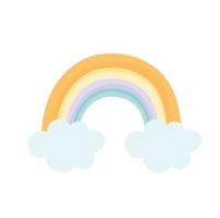 fantasia de nuvens de arco-íris vetor
