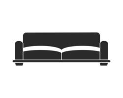 mobília de sofá pictograma vetor