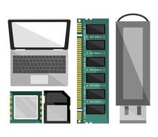 definir ícones de computador vetor