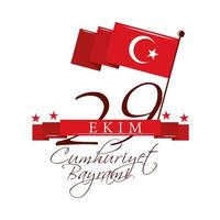 o dia nacional da república da Turquia vetor