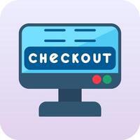 ícone de vetor de checkout