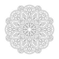 Prêmio mandala floral Projeto coloração livro página vetor Arquivo