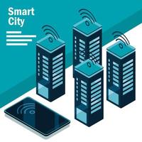 smart city wi-fi vetor
