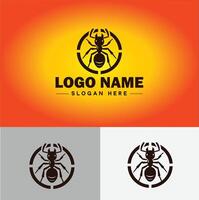 formiga logotipo insetos ícone companhia marca o negócio formiga logotipo modelo editável vetor