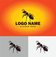 formiga logotipo insetos ícone companhia marca o negócio formiga logotipo modelo editável vetor