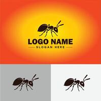 formiga logotipo insetos ícone companhia marca o negócio formiga logotipo modelo editável vetor