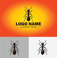 formiga logotipo insetos ícone companhia marca o negócio formiga logotipo modelo editável vetor