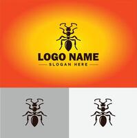 formiga logotipo insetos ícone companhia marca o negócio formiga logotipo modelo editável vetor