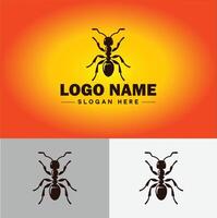 formiga logotipo insetos ícone companhia marca o negócio formiga logotipo modelo editável vetor