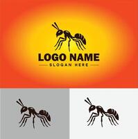 formiga logotipo insetos ícone companhia marca o negócio formiga logotipo modelo editável vetor