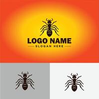 formiga logotipo insetos ícone companhia marca o negócio formiga logotipo modelo editável vetor