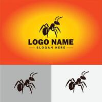 formiga logotipo insetos ícone companhia marca o negócio formiga logotipo modelo editável vetor